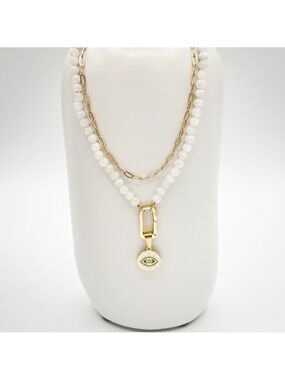 Moonstones and gold filled caribeener